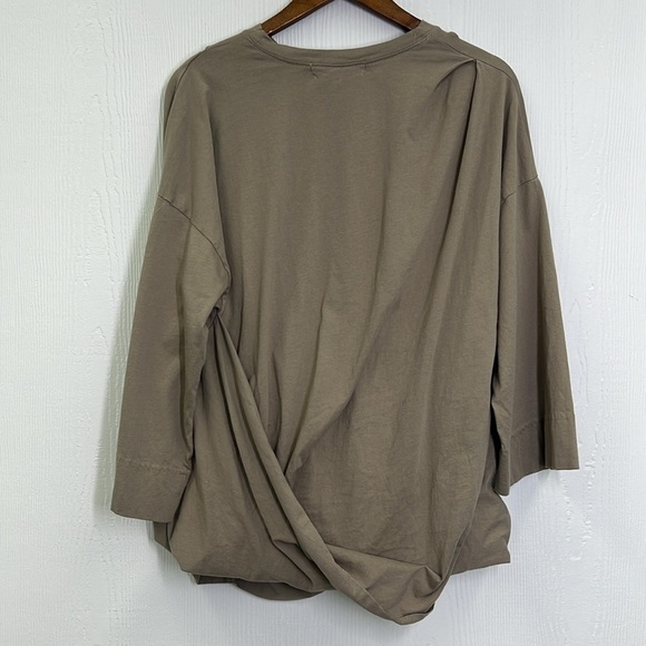 Free People - Dallas Ground Coriander Long Sleeve Twisted Tunic Blouse Small - Picture 10 of 10